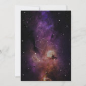 Galaxy Stars Space Love Sky Verloving Invitation Kaart (Achterkant)
