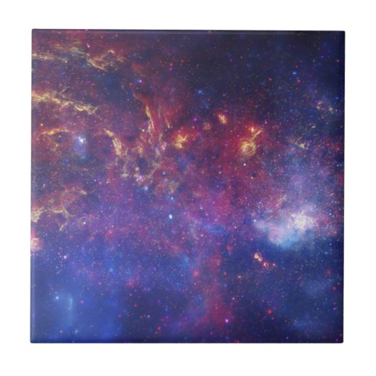 Galaxy Stars Space Universe Cool Pattern Moderne C Tegeltje (Voorkant)