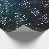 Galaxy Stars Specialized Birthday Space Cadeaupapier (Hoek)