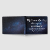 Galaxy Stars Sterrennacht Celestial Bruiloft Gastenboek (Volledig)