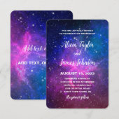 Galaxy Stars Uitnodiging Woensdag (Voorkant / Achterkant)