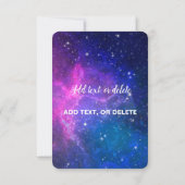 Galaxy Stars Uitnodiging Woensdag (Achterkant)