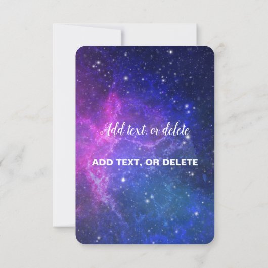 Galaxy Stars Uitnodiging Woensdag (Achterkant)