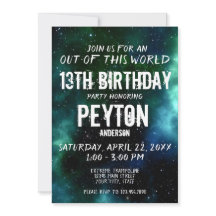 Galaxy Stars Verjaardagsfeestje Groen Blauw