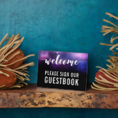 Galaxy Stars Weddenschap Welkomstboek Fotoplaat (Zijkant)