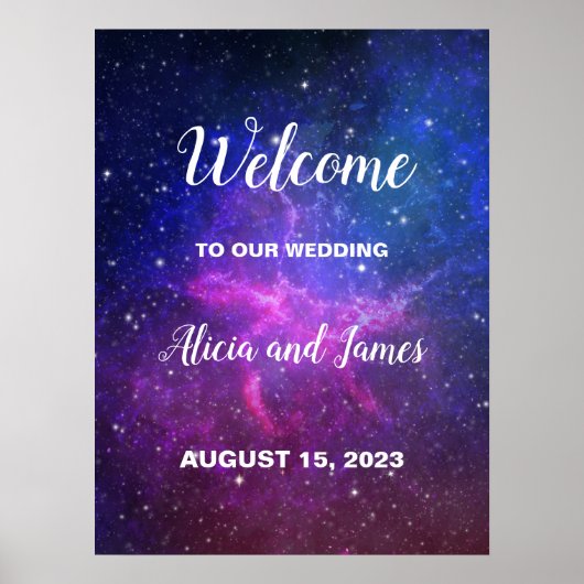 Galaxy Stars Welkome Poster (Voorkant)