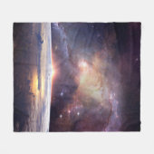 Galaxy ster oneindig kosmos donker fleece deken (Voorkant (Horizontaal))