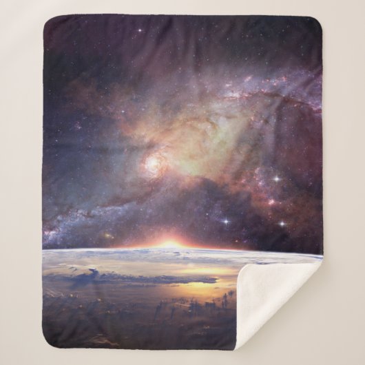 Galaxy ster oneindig kosmos donker sherpa deken (Voorkant)