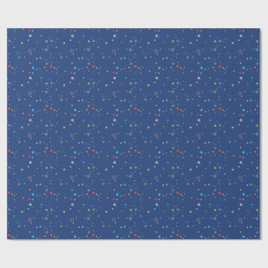 Galaxy Sterren Buiten Ruimte Marine Blauw Inpakpap Cadeaupapier (Vlak)