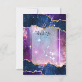 Galaxy Sterrennacht BAR MITZVAH DANK U Bedankkaart (Voorkant)