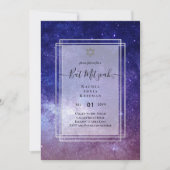 Galaxy Sterrennacht BAT MITZVAH Agate Invitation Kaart (Voorkant)