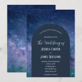 Galaxy Sterrennacht Celestial Arch Space Wedding Kaart (Voorkant / Achterkant)