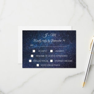 Galaxy Sterrennacht Celestial Stars Modern RSVP
