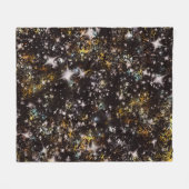 Galaxy Sterrennacht Fleece Deken (Voorkant (Horizontaal))