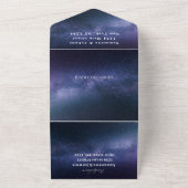 Galaxy Sterrennacht Sky Universe Trouwnevel All In One Uitnodiging (Buitenkant)