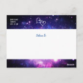 Galaxy Sterrennacht Space Wedding Save the Date Briefkaart (Achterkant)