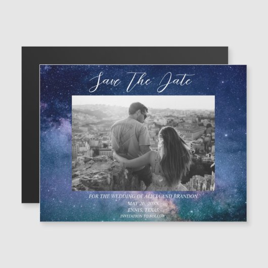 Galaxy Sterrennacht Sterren Hemelse Trouwmagneet (Voorkant / Achterkant)