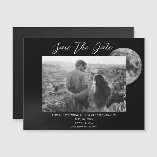 Galaxy Sterrennacht Sterren Sky Wedding Moon Magne (Voorkant / Achterkant)