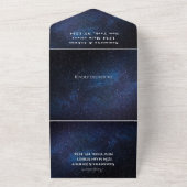 Galaxy Sterrennacht Sterren Sky Wedding Nebula All In One Uitnodiging (Buitenkant)