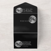 Galaxy Sterrennacht Universum Foto Huwelijksmaan All In One Uitnodiging (Buitenkant)