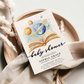 Galaxy Storybook Whimsical Baby shower Kaart