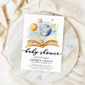 Galaxy Storybook Whimsical Baby shower Kaart