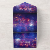 Galaxy Sweet 16  sterren Sterrennacht Sky All In One Uitnodiging (Buitenkant)