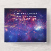 Galaxy Sweet 16  sterren Sterrennacht Sky All In One Uitnodiging (Achterkant)