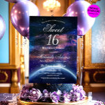 Galaxy Sweet Zestien Verjaardag Kaart<br><div class="desc">Stap in een betoverend kosmisch rijk met onze Custom Galaxy Sweet Sixteen Birthday Invitation. Ontworpen met liefde door niemand minder dan Mylini Design, legt deze stellaire uitnodiging de magische essentie van uw komende viering vast. Je hebt de flexibiliteit om de uitnodiging aan te passen met je eigen boodschap, waardoor het...</div>