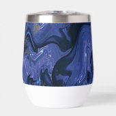 Galaxy Swirl Blue Glitter Abstract kosmisch patroo (Voorkant)