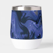 Galaxy Swirl Blue Glitter Abstract kosmisch patroo (Achterkant)