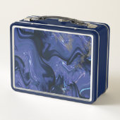 Galaxy Swirl Blue Glitter Abstract kosmisch patroo (Achterkant)