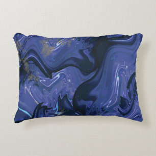 Galaxy Swirl Blue Glitter Abstract kosmisch patroo Accent Kussen