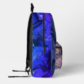 Galaxy Swirl Blue Glitter Abstract kosmisch patroo Bedrukte Rugzak (Links)