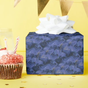 Galaxy Swirl Blue Glitter Abstract kosmisch patroo Cadeaupapier