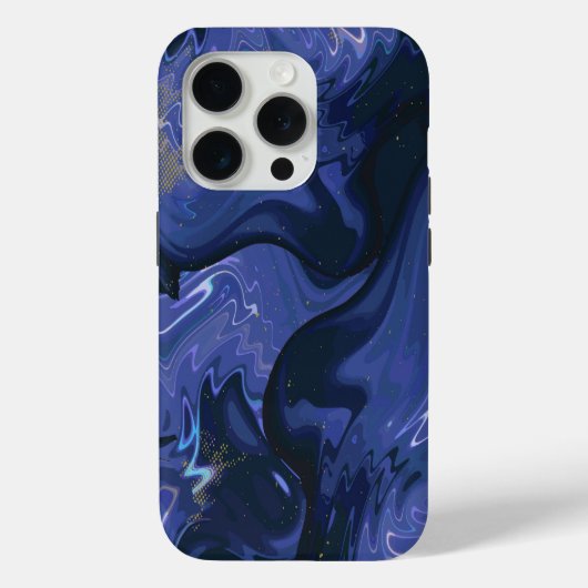 Galaxy Swirl Blue Glitter Abstract kosmisch patroo Case-Mate iPhone Case (Achterkant)
