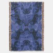 Galaxy Swirl Blue Glitter Abstract kosmisch patroo Deken (Voorkant Verticaal)
