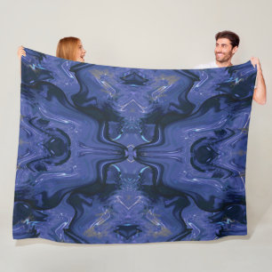 Galaxy Swirl Blue Glitter Abstract kosmisch patroo Fleece Deken