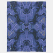Galaxy Swirl Blue Glitter Abstract kosmisch patroo Fleece Deken (Voorkant)
