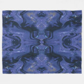Galaxy Swirl Blue Glitter Abstract kosmisch patroo Fleece Deken (Voorkant (Horizontaal))