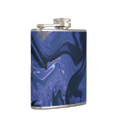 Galaxy Swirl Blue Glitter Abstract kosmisch patroo Heupfles (Rechts)