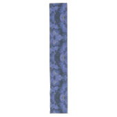 Galaxy Swirl Blue Glitter Abstract kosmisch patroo Lange Tafelloper (Voorkant)