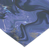 Galaxy Swirl Blue Glitter Abstract kosmisch patroo Lange Tafelloper (Hoek)