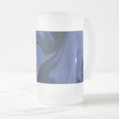 Galaxy Swirl Blue Glitter Abstract kosmisch patroo Matglas Bierpul (Voorkant rechts)