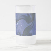 Galaxy Swirl Blue Glitter Abstract kosmisch patroo Matglas Bierpul (Center)