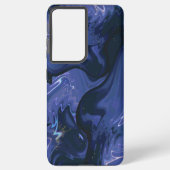 Galaxy Swirl Blue Glitter Abstract kosmisch patroo Samsung Galaxy Hoesje (Achterkant)
