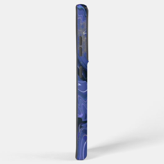 Galaxy Swirl Blue Glitter Abstract kosmisch patroo Samsung Galaxy Hoesje (Rechterkant)