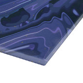 Galaxy Swirl Blue Glitter Abstract kosmisch patroo Snijplank (Hoek)