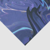 Galaxy Swirl Blue Glitter Abstract kosmisch patroo Tissuepapier (Detail)
