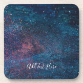 Galaxy Swirls in Blue Bier Onderzetter (Voorkant)